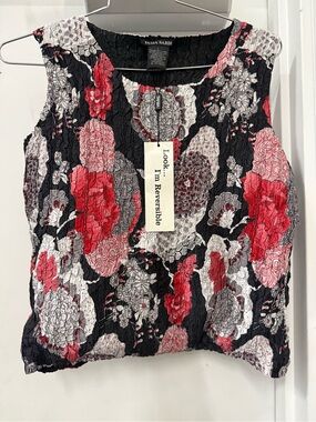 Women's Reversible Floral Sleeveless Top - Black & Red